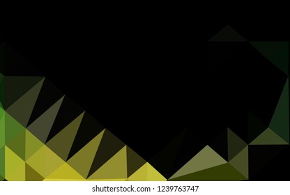 Dark Green vector triangle mosaic cover. Modern geometrical abstract illustration with gradient. Template for your brand book.