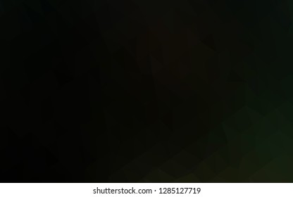 Dark Green vector triangle mosaic cover. Modern geometrical abstract illustration with gradient. Polygonal design for your web site.