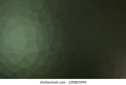 Dark Green vector triangle mosaic cover. Modern geometrical abstract illustration with gradient. The best triangular design for your business.