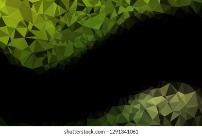 Dark Green vector triangle mosaic texture. Colorful abstract illustration with gradient. Completely new template for your business design.