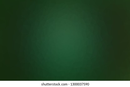 Dark Green vector triangle mosaic cover. Geometric illustration in Origami style with gradient. Textured pattern for background.