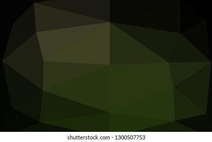 Dark Green vector triangle mosaic texture. Brand new colorful illustration in with gradient. Completely new template for your business design.