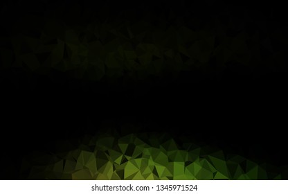 Dark Green vector triangle mosaic texture. A completely new color illustration in a vague style. Template for your brand book.