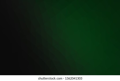 Dark Green vector triangle mosaic cover. Modern geometrical abstract illustration with gradient. The best triangular design for your business.