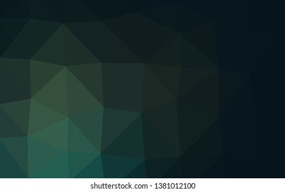 Dark Green vector triangle mosaic cover. A sample with polygonal shapes. Brand new design for your business.