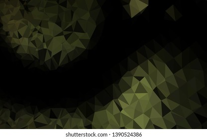 Dark Green vector triangle mosaic texture. An elegant bright illustration with gradient. Elegant pattern for a brand book.