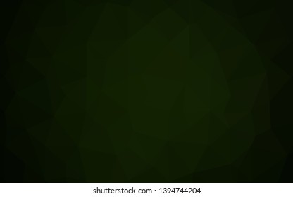 Dark Green vector triangle mosaic cover. A sample with polygonal shapes. Brand new style for your business design.