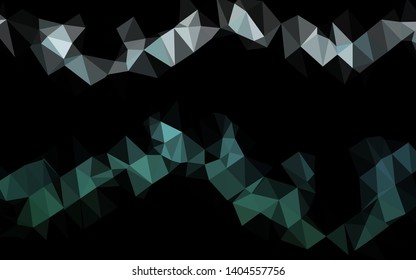 Dark Green vector triangle mosaic cover. A vague abstract illustration with gradient. The best triangular design for your business.