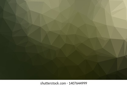 Dark Green vector triangle mosaic template. A sample with polygonal shapes. Elegant pattern for a brand book.