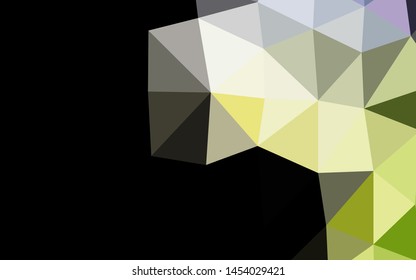 Dark Green vector triangle mosaic texture. Glitter abstract illustration with an elegant design. New texture for your design.