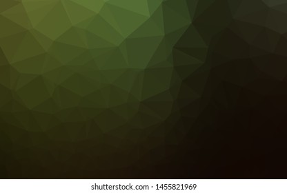 Dark Green vector triangle mosaic texture. A completely new color illustration in a vague style. Brand new design for your business.