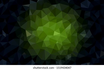 Dark Green vector triangle mosaic template. Modern abstract illustration with triangles. A new texture for your web site.