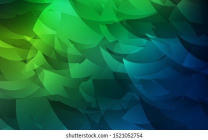 Dark Green vector triangle mosaic template. Creative geometric illustration in Origami style with gradient. Triangular pattern for your design.