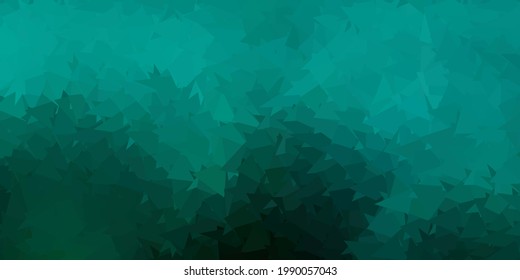 Dunkelgrüner Vektordreieck-Mosaikhintergrund. Illustration im Glasbruch mit Dreiecken. Beispiel für Ihre Designs.