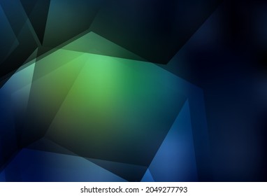 Dark Green vector triangle mosaic template. A completely new color illustration in a polygonal style. A completely new design for your leaflet.