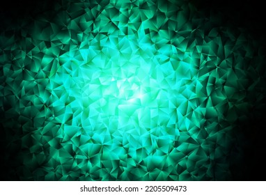 Dark Green vector triangle mosaic texture. Colorful abstract illustration with triangles. Brand new design for your business.