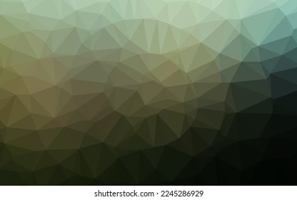 Dark Green vector triangle mosaic template. A vague abstract illustration with gradient. Triangular pattern for your business design.