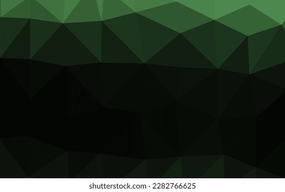 Dark Green vector triangle mosaic template. Colorful abstract illustration with gradient. Template for a cell phone background.