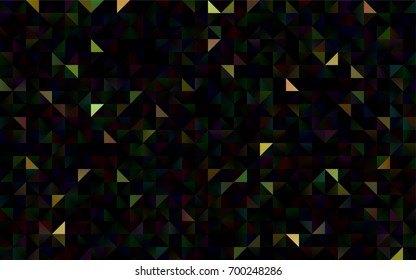 Dark Green vector triangle mosaic template. A sample with polygonal shapes. A new texture for your design.