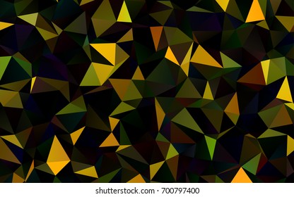 Dark Green vector triangle mosaic template. A sample with polygonal shapes. The elegant pattern can be used as part of a brand book.
