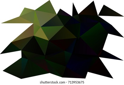Dark Green vector triangle mosaic background. Creative illustration in halftone style with gradient. The polygonal design can be used for your web site.