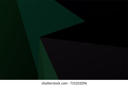 Dark Green vector triangle mosaic background. A completely new color illustration in a vague style. The best triangular design for your business.