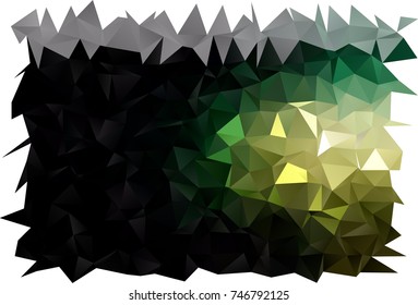 Dark Green vector triangle mosaic pattern. Glitter abstract illustration with an elegant design. Triangular pattern for your business design.