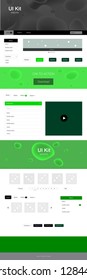 Dark Green vector web ui kit with lamp shapes. Creative illustration in halftone marble style with gradient. Modern template for your landing page.