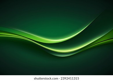 Dunkelgrüner Wellenhintergrund, abstrakter geometrischer Hintergrund mit flüssigen Formen. Vektorgrafik.