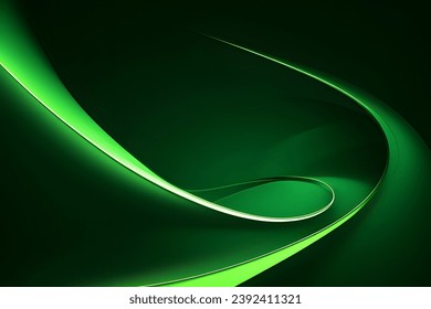 Fondo de Ola Verde Oscura, Fondo geométrico abstracto con formas líquidas. Ilustración vectorial.