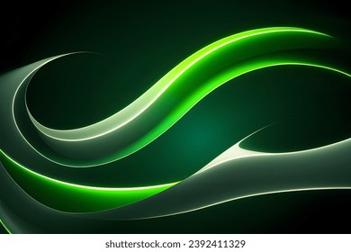 Dark Green Wave Background, Abstract geometric background with liquid shapes. Vector illustration.