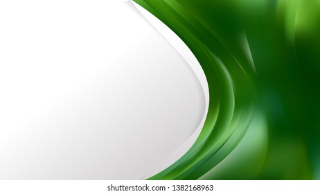 Dark Green Wave Business Background Image