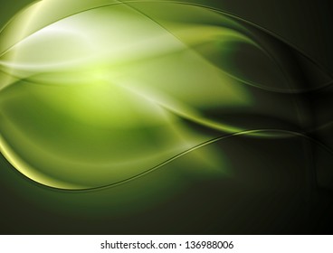 Dark green wavy background. Vector design eps 10