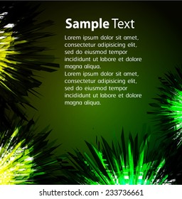 Dark green yellow Light Abstract Technology background for computer graphic website internet and business. text box. Brochure. card. wave. 