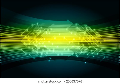 Dark green yellow Light Abstract Technology background for computer graphic website internet. circuit board. card