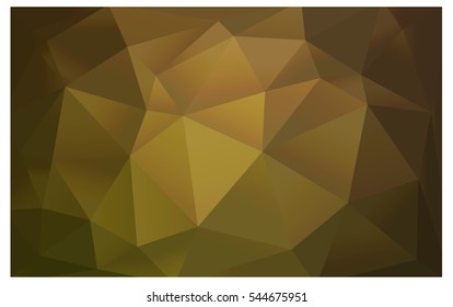Dark Green Yellow modern geometrical abstract background. Texture, seamless background. Geometric background in Origami style with gradient. 