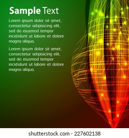 Dark green yellow orange Light Abstract Technology background for computer graphic website internet. text box. Brochure. card. 