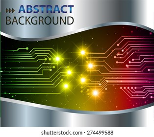 dark green yellow pink Light Abstract Technology background for computer graphic website internet and business. circuit illustration infographics. text box.Brochure card. banner flyer magazine label.