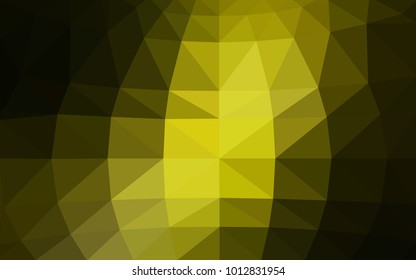 Dark Green, Yellow vector abstract textured polygonal background. Blurry triangle design. Pattern can be used for background.