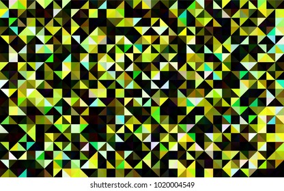 Dark Green, Yellow vector abstract mosaic pattern. Colorful illustration in abstract style with gradient. The template can be used as a background for cell phones.