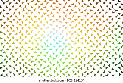 Dark Green, Yellow vector abstract colorful background, which consist of triangles. Pattern with colored triangles on white background.