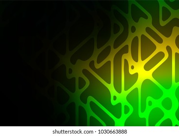 Dark Green, Yellow vector abstract doodle texture. Geometric doodle illustration in Origami style with gradient. The pattern can be used for heads of websites and designs.