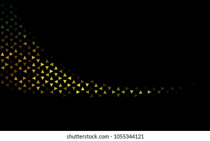 Dark Green, Yellow vector abstract colorful background, which consist of triangles. Pattern with colored triangles on white background.