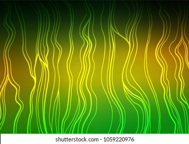 Dark Green, Yellow vector abstract doodle background. Colorful illustration in abstract style with doodles and Zen tangles. The template can be used as a background for cell phones.
