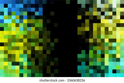 Dark Green, Yellow vector abstract textured polygonal background. Blurry rectangular design. The pattern with repeating rectangles can be used for background.