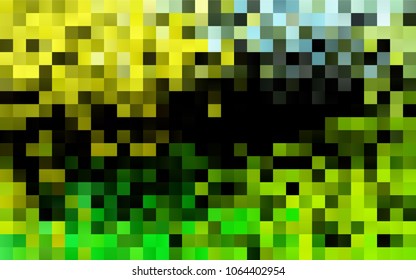 Dark Green, Yellow vector abstract textured polygonal background. Blurry rectangular design. The pattern with repeating rectangles can be used for background.