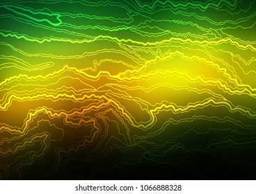 Dark Green, Yellow vector abstract doodle template. Blurred decorative design in Indian style with Zen tangles. Hand painted design for web, wrapping, wallpaper.