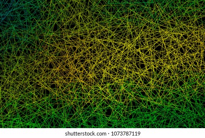 Dark Green, Yellow vector abstract colorful background, which consist of triangles. Pattern with colored triangles on white background.