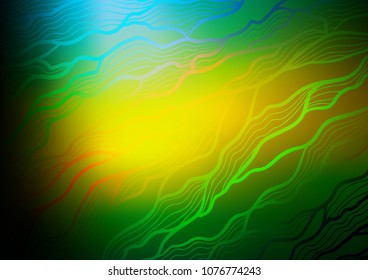 Dark Green, Yellow vector abstract doodle pattern. A completely new color illustration in doodle style. A completely new template for your business design.