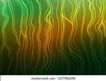 Dark Green, Yellow vector abstract doodle pattern. Modern geometrical abstract illustration with doodles. A new texture for your design.